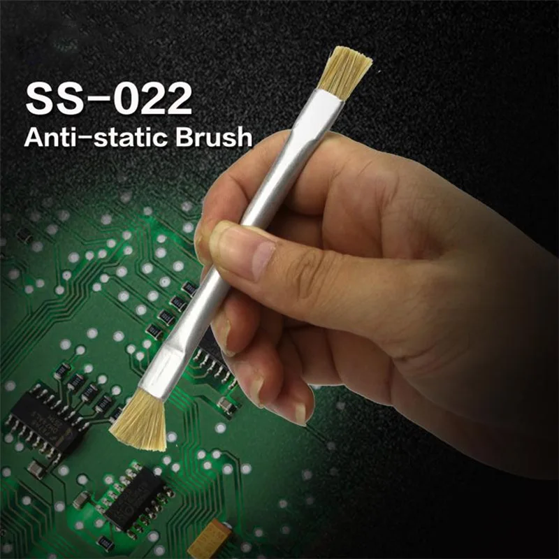 

Anti-static Double Head Brush SS-022 High Temperature Resistance Cleaning Brush for Mobile Phone PCB BGA Repair