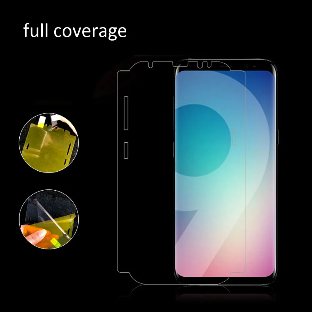 

2pcs/set For Samsung Galaxy S8 S9 /Plus Full Coverage Screen Protector on Samsung A8 Note 8 TPU Soft Screen Protective Film