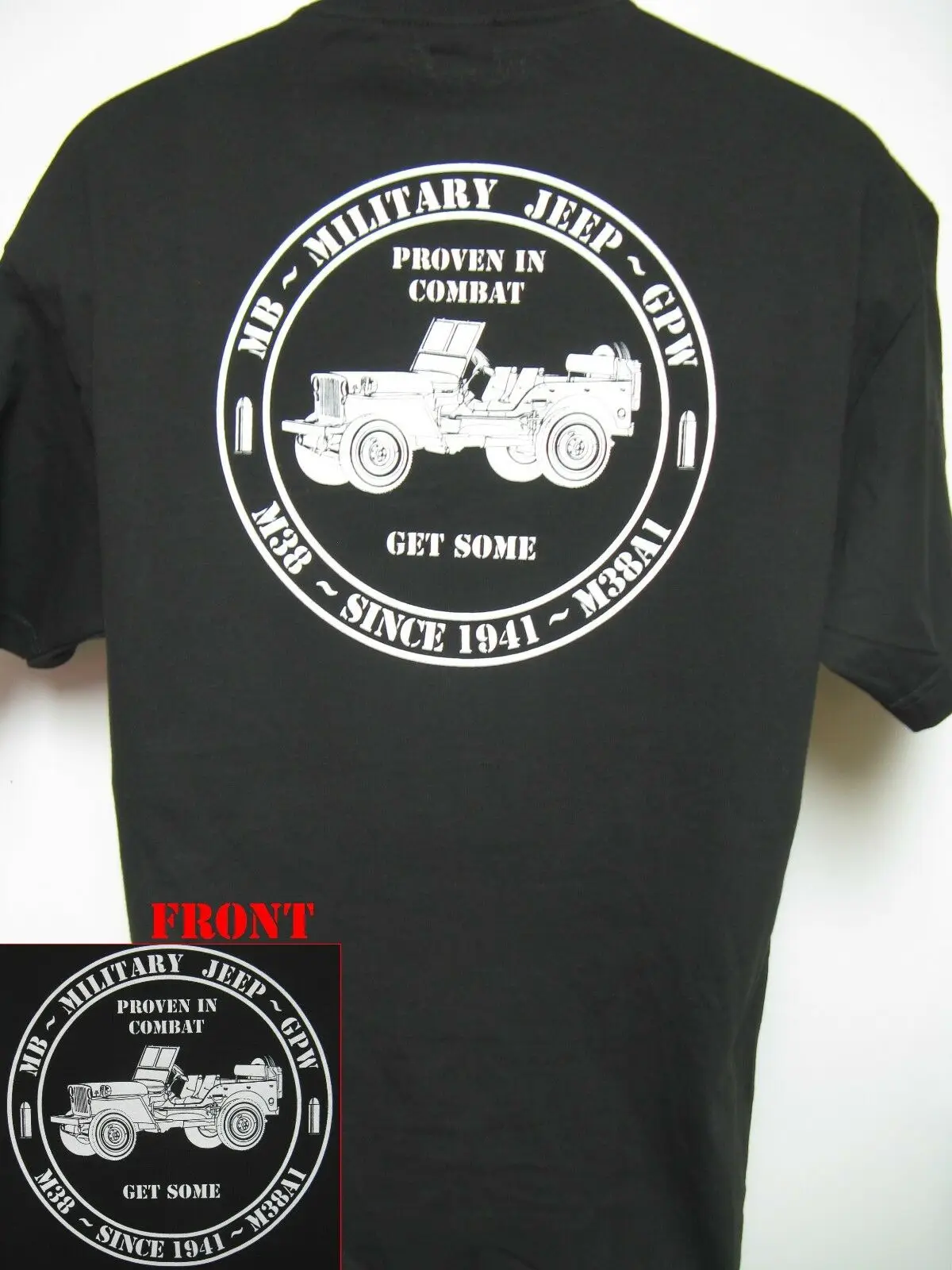 

2019 Fashion Double Side Military Jeep T-Shirt/ Mb/ Gpw/ M38/ M38A1/ Cj2A/ Cj3A/ Cj5/ Willys Jeep Unisex Tee