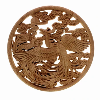 

VZLX Floral Wood Carved Decal Corner Appliques Frame Wall Doors Furniture Decorative Figurines Crafts Wooden Madera Legno