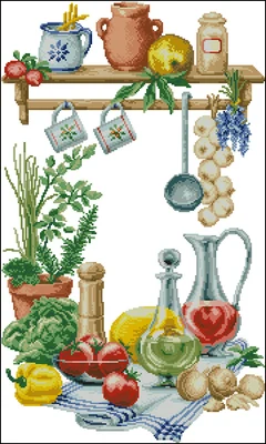 

Needlework 14CT 16CT 18CT Cross Stitch, DIY Count Cross Stitch, Embroidery Set, Kitchen Series 2