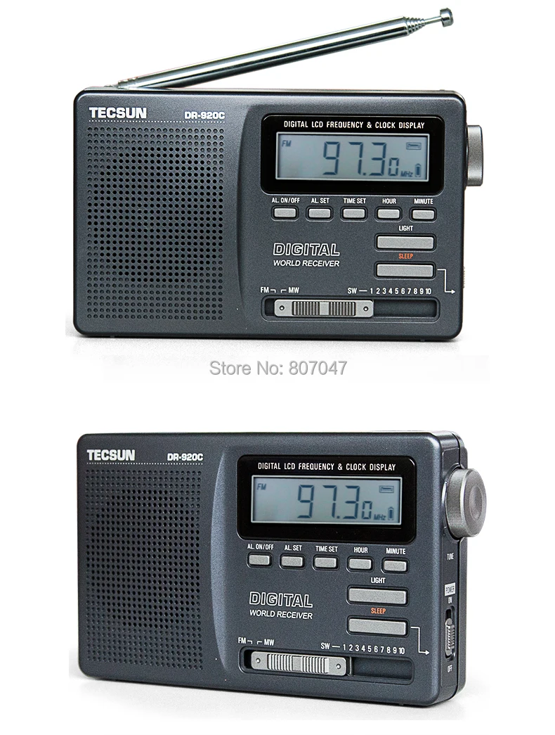 TECSUN DR-920C цифровой дисплей FM/MW/SW портативное радио DR-920