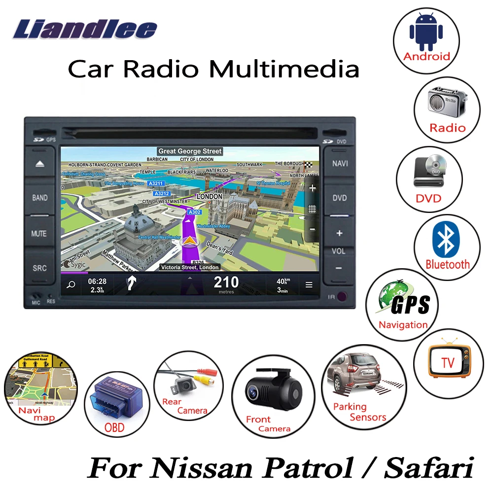 Flash Deal Liandlee For Nissan Patrol / Safari 2001~2010 Android Car Radio CD DVD Player GPS Navi Navigation Maps Camera OBD TV HD screen 9