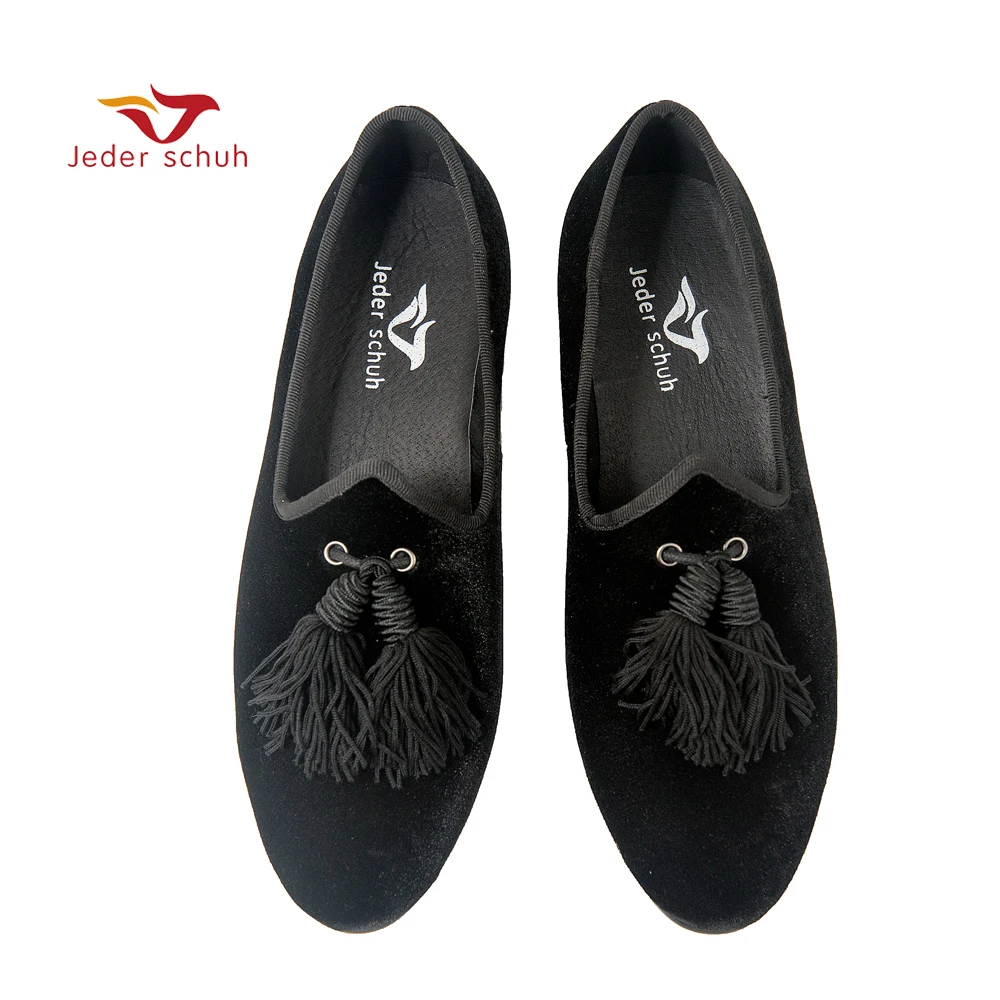 Jeder Schuh/Мужская обувь; итальянский дизайн; уникальный стиль; туфли с кисточками для свадеб и банкетов; тапочки для курения на плоской подошве