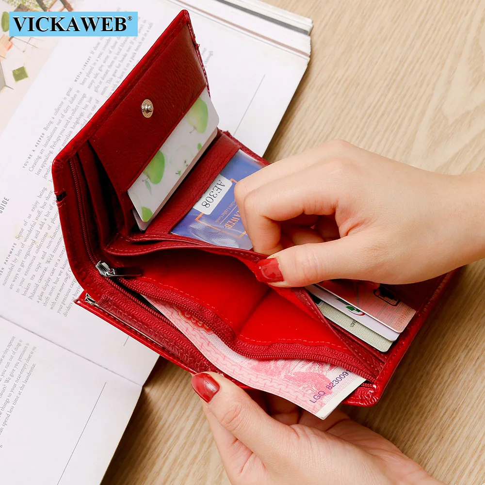 Продажа VICKAWEB, маленький кошелек для женщин, из кусков, натуральная кожа, Женский кошелек, женские кошельки, для девушек, на каждый день, для женщин, на...