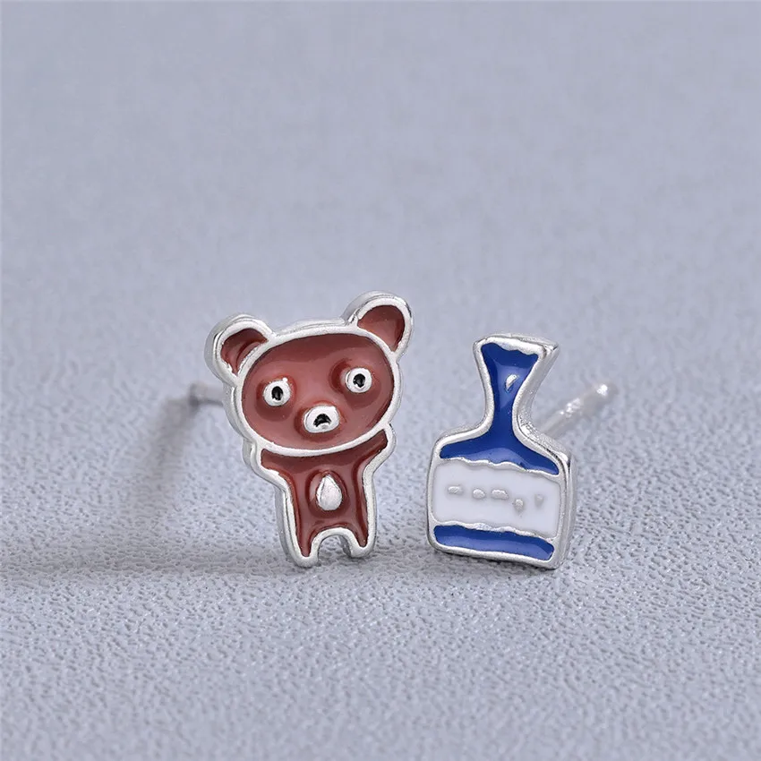 Эмалированные Серьги Chandler Рождественская елка рог любовь собака рождественский