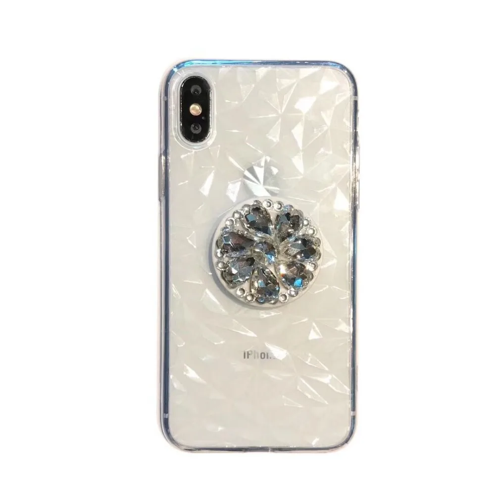 HUANQING Luxury water drill diamond print cell phone case For iPhone 6 6S 7 7Plus 8 8Plus Fashion for X XR XS Max Protective Cover case7
