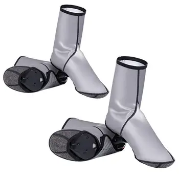 

Cycling Silver Reflective Thickened Shoe Cover Waterproof Windproof Warm Shoe Covers Bicycle MTB Bike Road Boot Overshoes