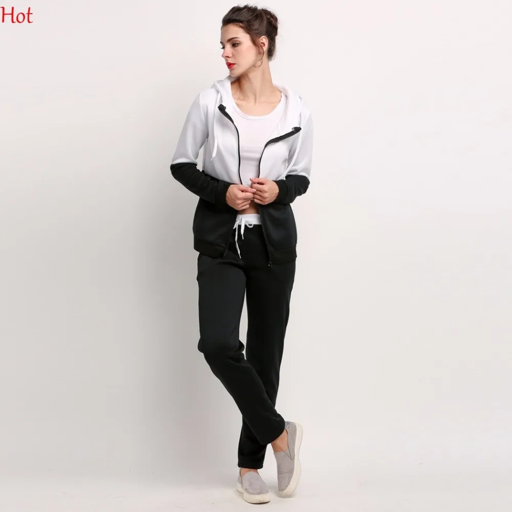 2017 Autumn Women Tracksuits set 2 Pieces Hooded Sweatshirts Pants