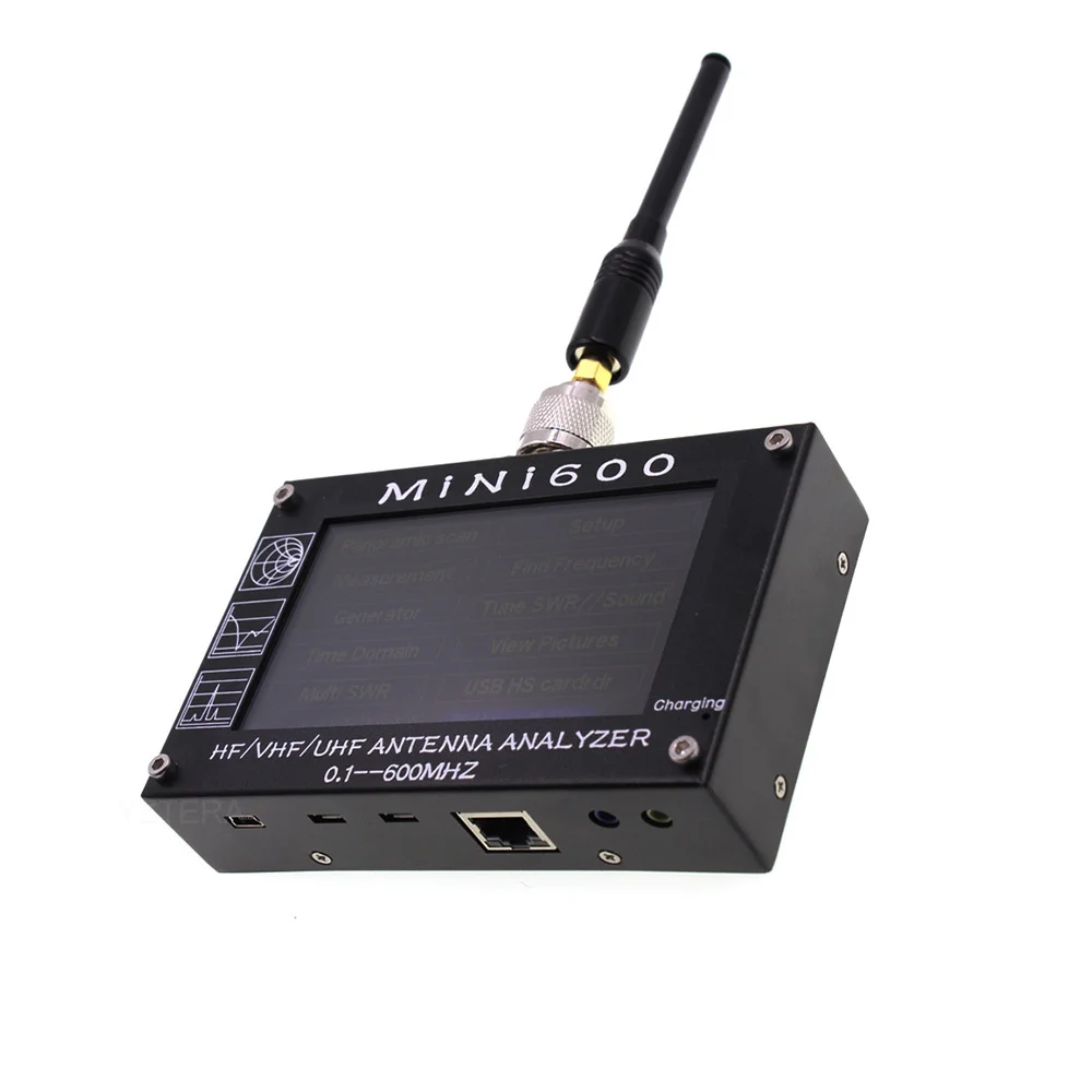 MINI600 5 V/1.5A HF VHF UHF антенный анализатор 0 1 600 MHz счетчик частоты SWR Mete 1999 с 4 3 &quotTFT LCD
