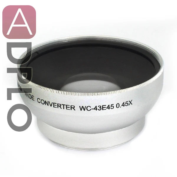 43mm 0.45X Wide Angle Lens with Macro Suit For Canon Nikon Pentax Sony (Silver)