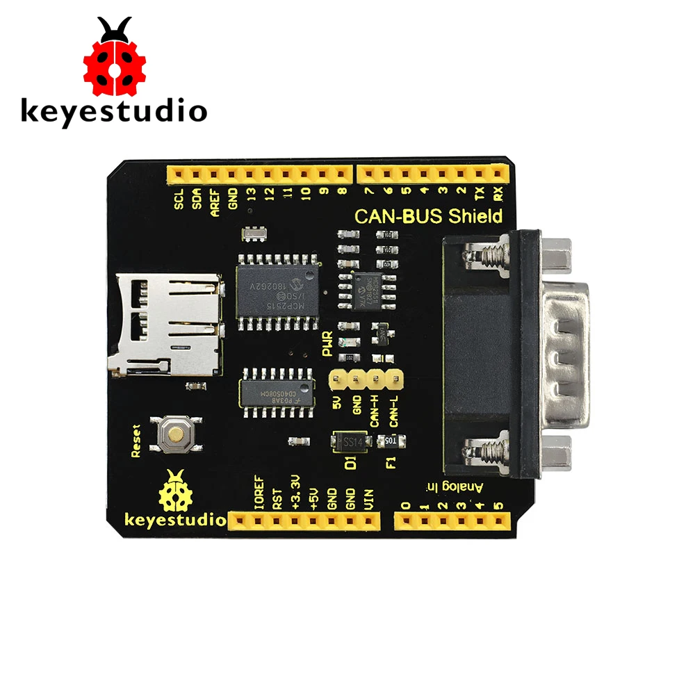 Новинка 2019 чип Keyestudio CAN BUS Shield MCP2551 с разъемом SD для Arduino UNO R3|Аксессуары