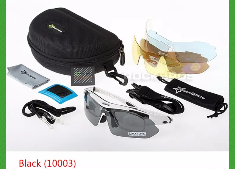 RockBros Polarized 5 Lens Outdoor Sports Hiking Climb Bicycle Cycling Sun Glasses Bike Sunglasses TR90 Eyewear Goggles