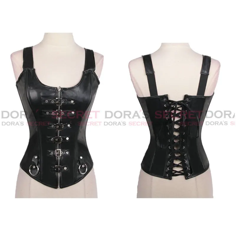 Steampunk Corset Women Waist Training Cincher Zipper