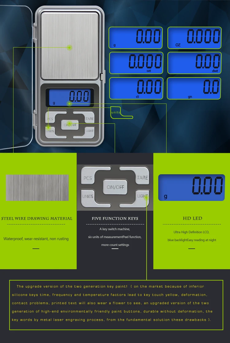 100 г x 0,01 г Мини цифровые карманные весы электротехнические ЖК-дисплей точные весы для ювелирных изделий Алмазная измерительная машина кухонная пищевая диета