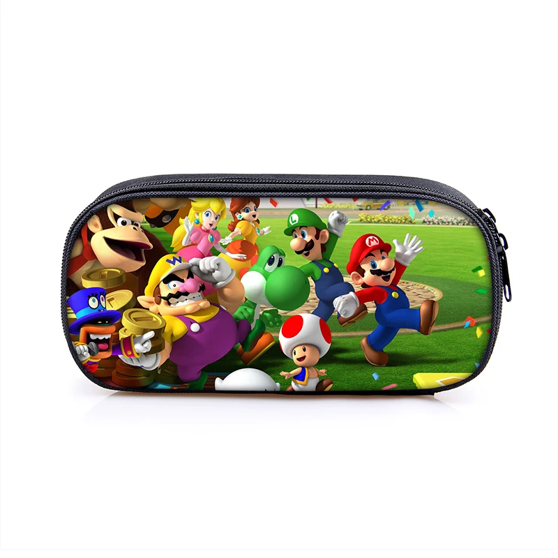 Super Mario Bros Sonic Kids PencilBag, Студенческая сумка для детей, новая милая Высококачественная канцелярская сумка, пенал