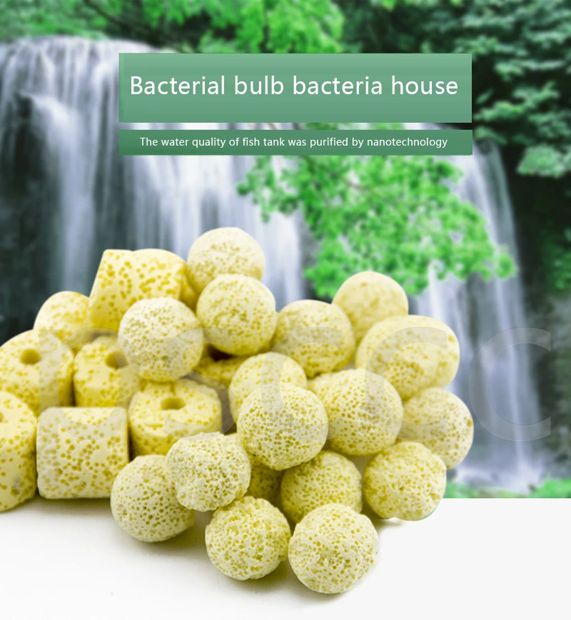 Bacteria House Bio Porous Ceramic Rings Bio balls Filter Media with Mesh Bag for Aquarium Sump Canister Filter Koi Pond