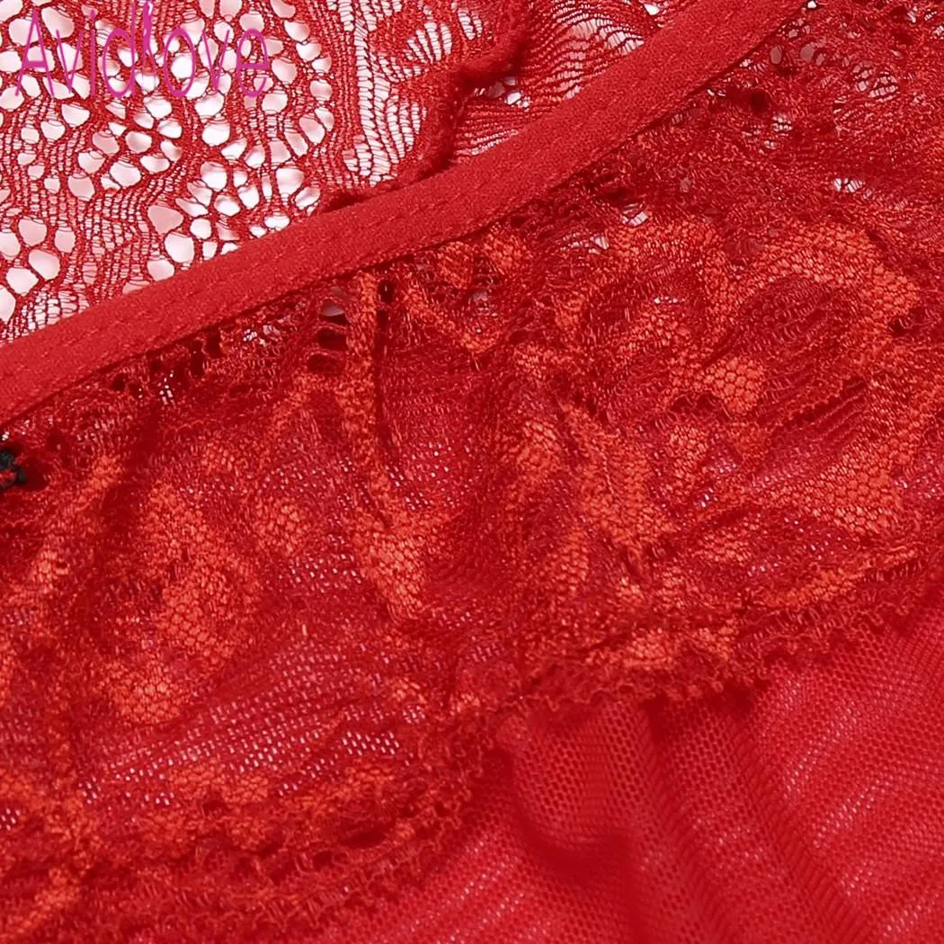 Avidlove цветочное кружевное прозрачное Babydoll Chemise нижнее белье мини сексуальное