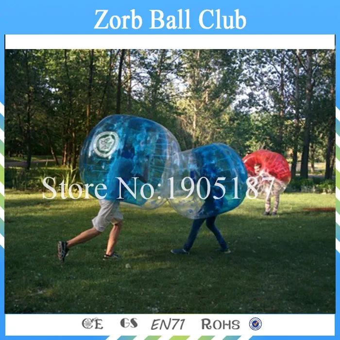 Бесплатная доставка 1,5 м диаметр 26 шт. (13 красный + 13 синий 2 насосы) 1,0 мм ТПУ человека пузырьки шарики, Zorb мяч, бамперные шары распродажа