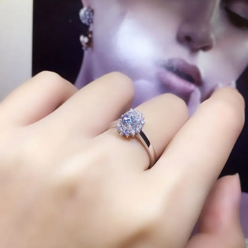 超長期債中心に続伸 100 18 18k 750au ゴールドモアッサナイトダイヤモンドリング結婚指輪 D カラー Vvs 国家証明書 Mo H ホット販売 New Spirit Org Il