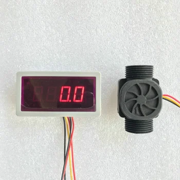 

US208MT +USN-HS43TA 1-60L/min flow sensor Flow Meter Totalizer and Alarmer Flow Rate Display for water Flow Sensor