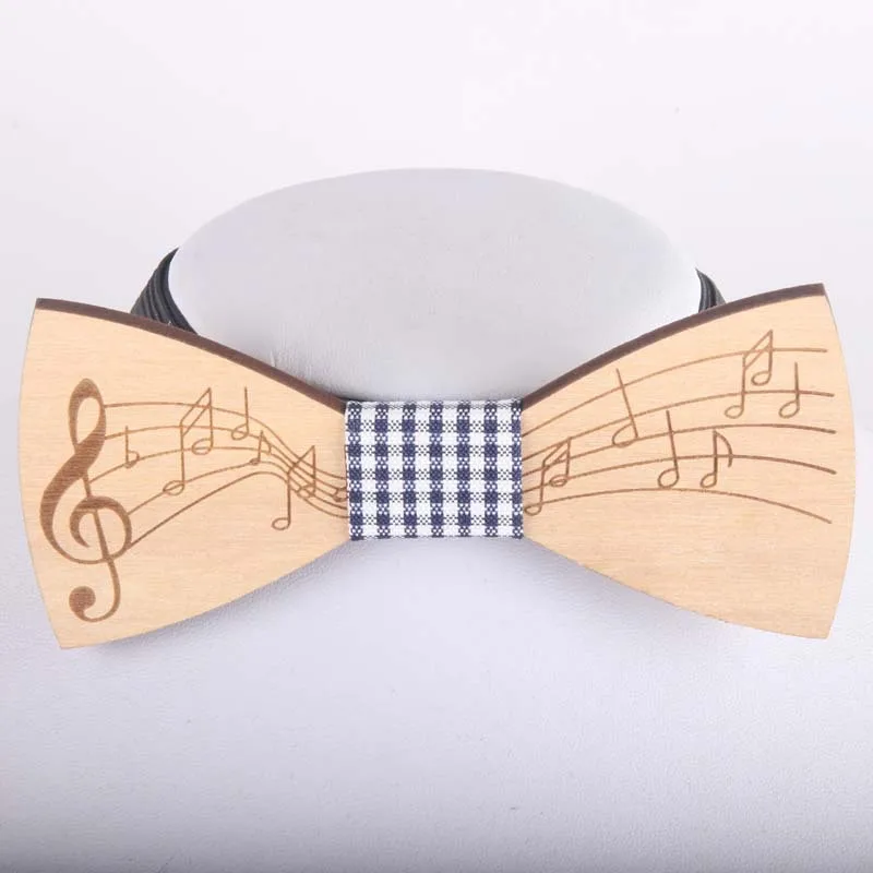 Details about   Man Wooden Bow Ties Striped Pattern Fashion Butterfly Party Neckties With Box 