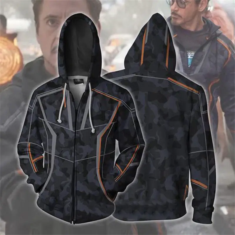

Marvel 3D Print Avengers Endgame Quantum Realm Cosplay Costume Sweatshirt Superhero America Captain Marvel Zipper Jacket Hoodie