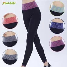 Женские эластичные леггинсы с высокой талией, облегающие брюки для бега