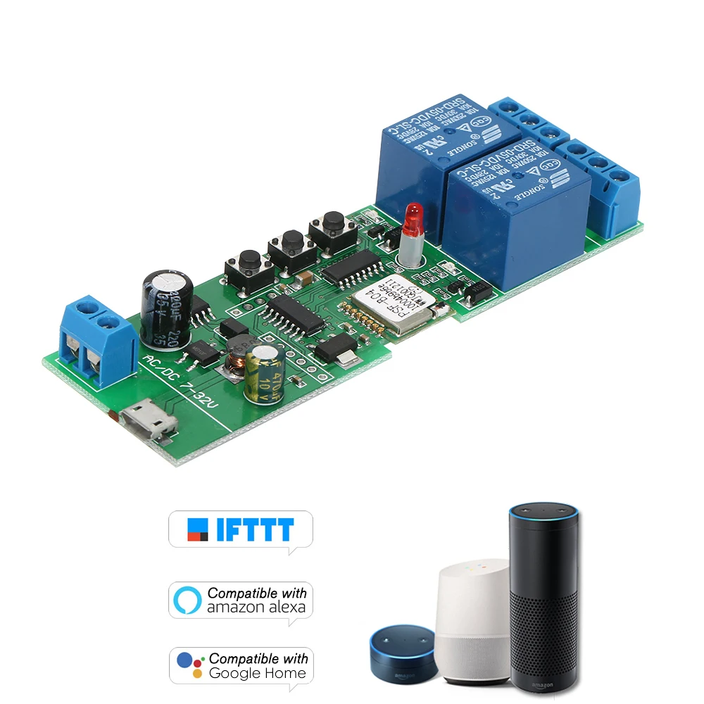 2CH USB DC5V/7 32 V беспроводной Таймер умный Wifi переключатель универсальный модуль