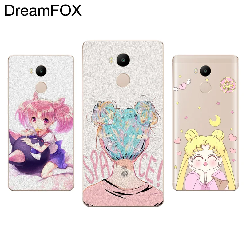DREAMFOX M185 мультяшный Сейлор Мун Мягкий ТПУ силиконовый чехол для Xiaomi Redmi Note 3 4 4X5 5A 6 7