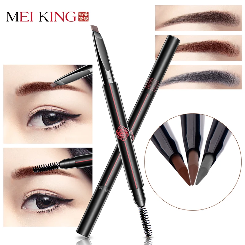 MEIKING Brand Eyebrow Pencil & Brush Eyebrow Enhancer Long Lasting Makeup Pencil To Eye Waterproof Eyebrow Brush Make UP Tool