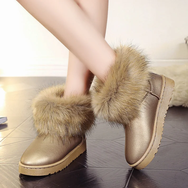 designer fur snow boots