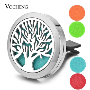 

10pcs/lot Car Aroma Diffuser Locket Vent Clip 316L Stainless Steel Tree of Life Pendant 30mm Magnetic without Oil Pads VA-305*10