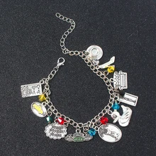 TV Show Friends Charm Bracelet Bangles For Women Girls Central Perk Coffee Time Pendant Fashion Jewelry Gift TV Show Friends Charm Bracelet Bangles For Women Girls Central Perk Coffee Time Pendant Fashion Jewelry Gift
