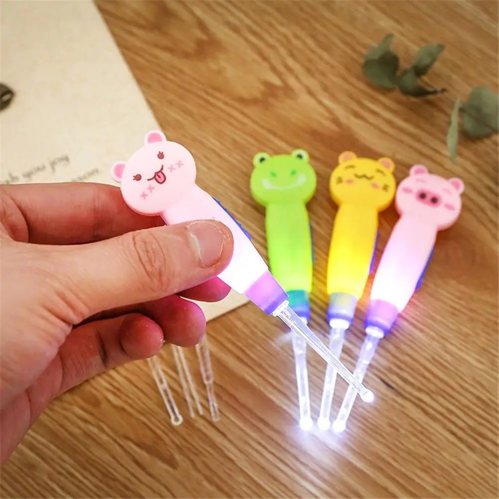 Kidlove Bay Cartoon Figure Detachable Illuminate Ear Cleaning Tool Ear-pick Earwax Remover Cleaning Ear Care Tool