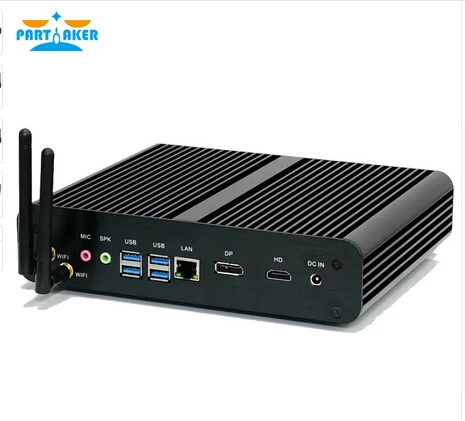  Partaker 4K Mini PC I7 6500U 6600U in stock Skylake 6th fanless desktop pc free shipping 