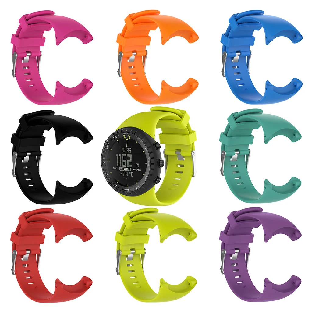 

Silicone Replacement Wrist Band Strap For Suunto Core All Black Sports Watch