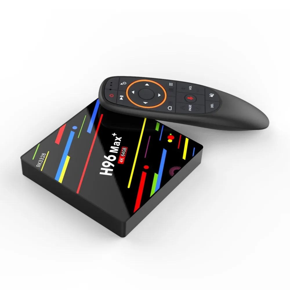 

H96max+ TV Box Android 8.1 Quad Core 4+64G 4K WiFi 1080P Network Set Top Box Support HDMI USB TF IR Remote Smart TV Box