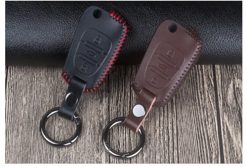 Leather Remote Key Case Cover For Kia Rio K2 Sportage 2018 2019 Cerato K3 Optima K5 Ceed Sorento Soul Forte Sportage R 2011-2015