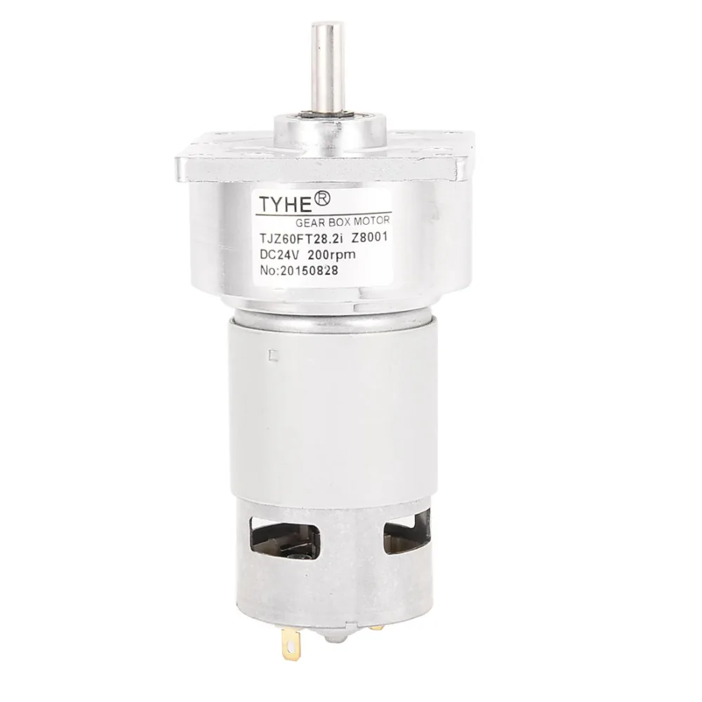

UXCELL(R) High Quality 1Pcs 24V 200RPM DC High Torque 8mm Shaft Dia Electric Low Speed Solder Gear Box Motor