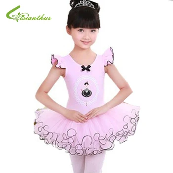 

New princess Girls Swan Ballet Tutu Skate Dance dress Birthday Party Dresses girls Dancing show Clothes Free shipping