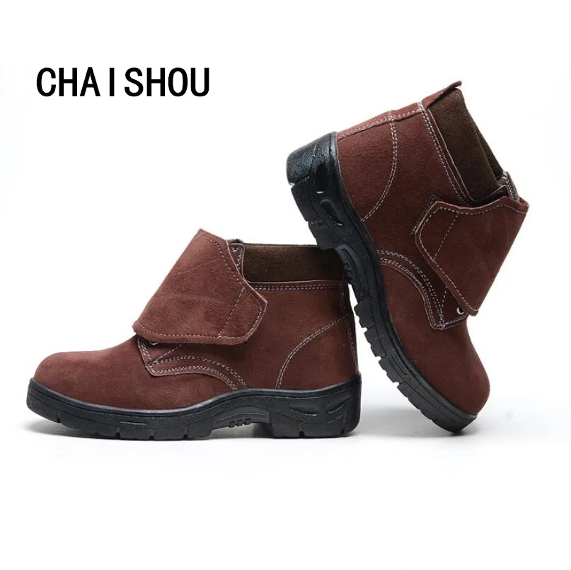 CHAISHOU/Мужская обувь; большие размеры 35-45; Рабочая обувь из натуральной кожи с защитой от проколов и стальным носком; CS-44