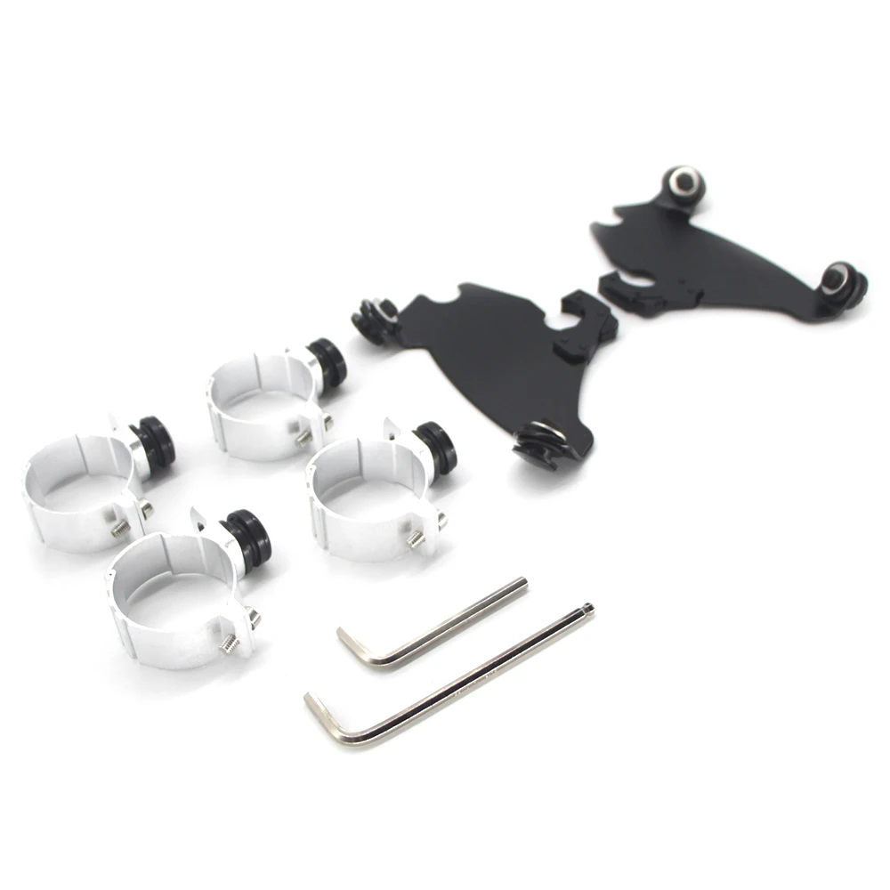For Harley Dyna Street Sportster xl 1200 xl883 883 Fork Bracket Gauntlet Headlight Fairing Trigger Lock Mount Kit 39/49MM