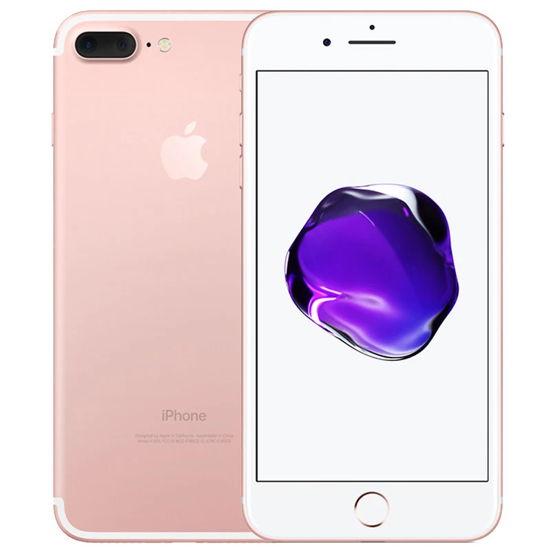 Apple iPhone 7 Plus разблокированный отпечаток пальца 4G мобильный телефон 5,5 ''12.0MP LTE 3g ram 32G/128G/256G rom четырехъядерный мобильный телефон - Цвет: Pink