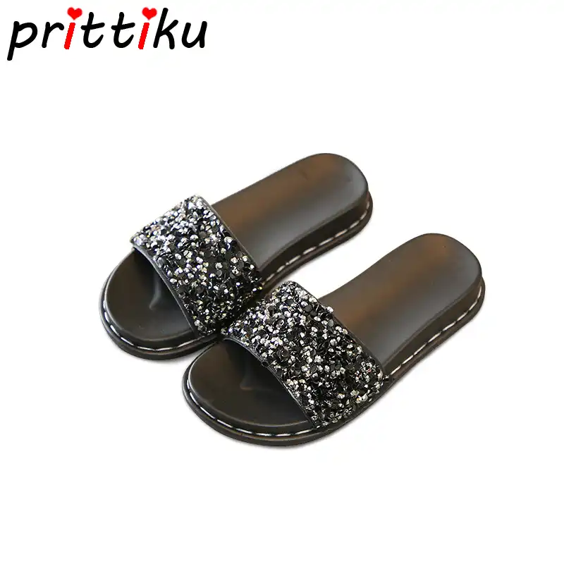 little girl slides shoes