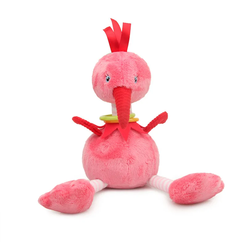 Мультяшная детская коляска, кукла-колокольчик, детская игрушка, Детская Подвеска, фламинго, плюшевая детская игрушка, креативная кукла-компаньон - Цвет: Flamingo brother