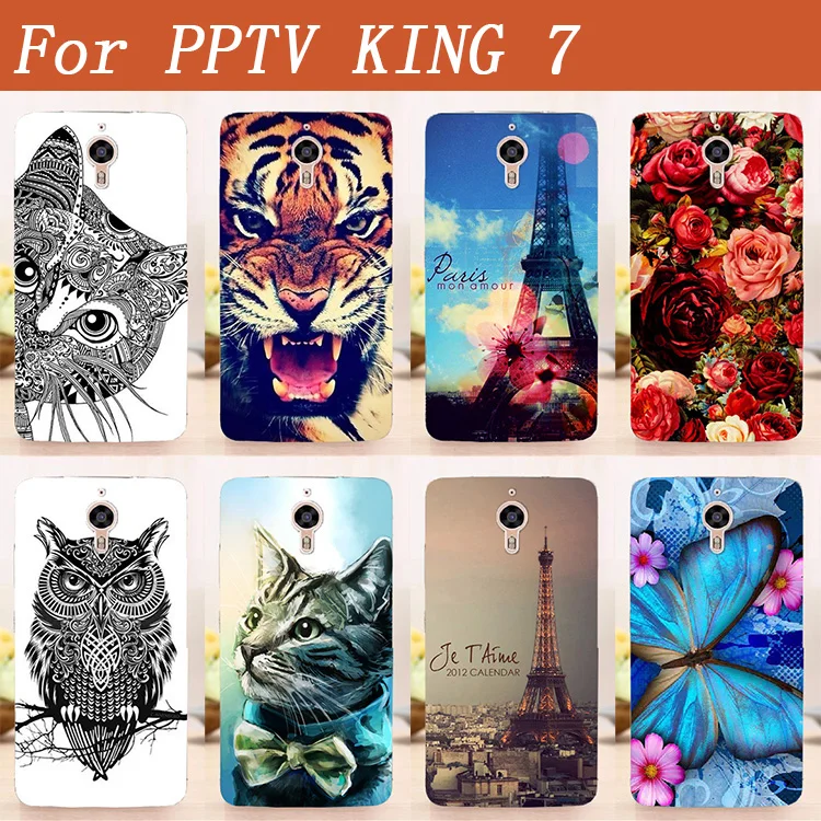 

14 Styles Painted phone cover for PPTV King 7 Case diy paitning printed colors Cover Case for PPTV King 7 7S Phone Bag