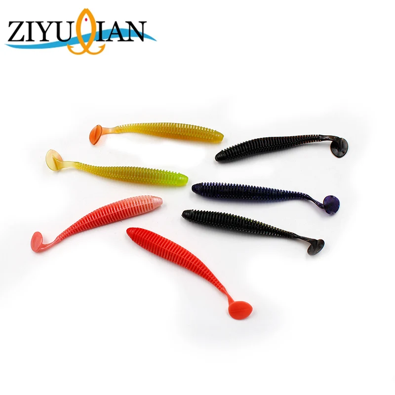 1PCS Wobblers Soft Lures Gear Fishing Bait T Tail 9cm 3g Shad Trout Worm Swimbaits Artificial