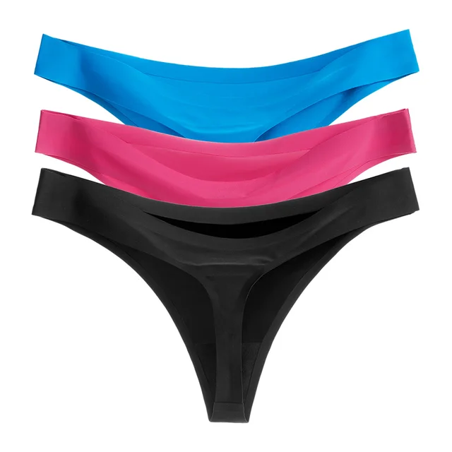 3PCS/Lot Sexy G Strings Women Thongs low Rise Seamless Panties Thong Woman Plus Size Underwear