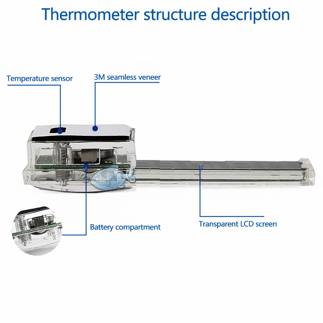 Аквариумный термометр, Многофункциональный ЖК-дисплей, 3D цифровой электронный измеритель температуры, измеритель температуры для аквариума